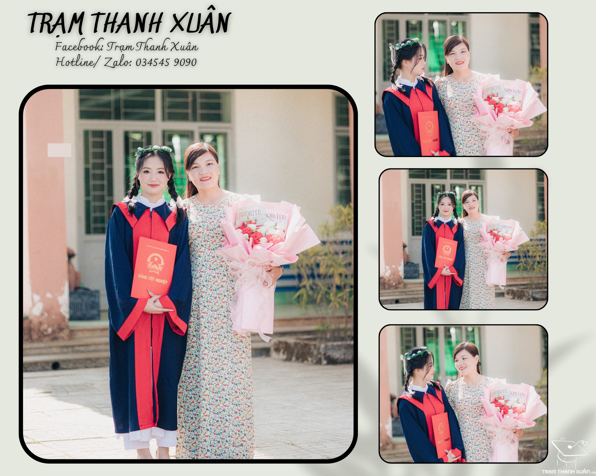 chụp ảnh kỷ yếu với con