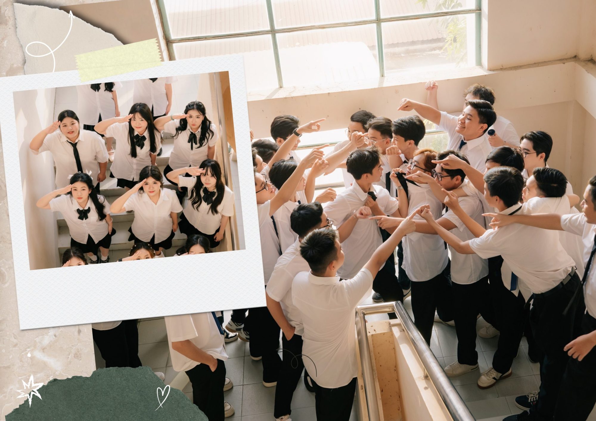 những kiểu xếp hình chụp ảnh kỷ yếu