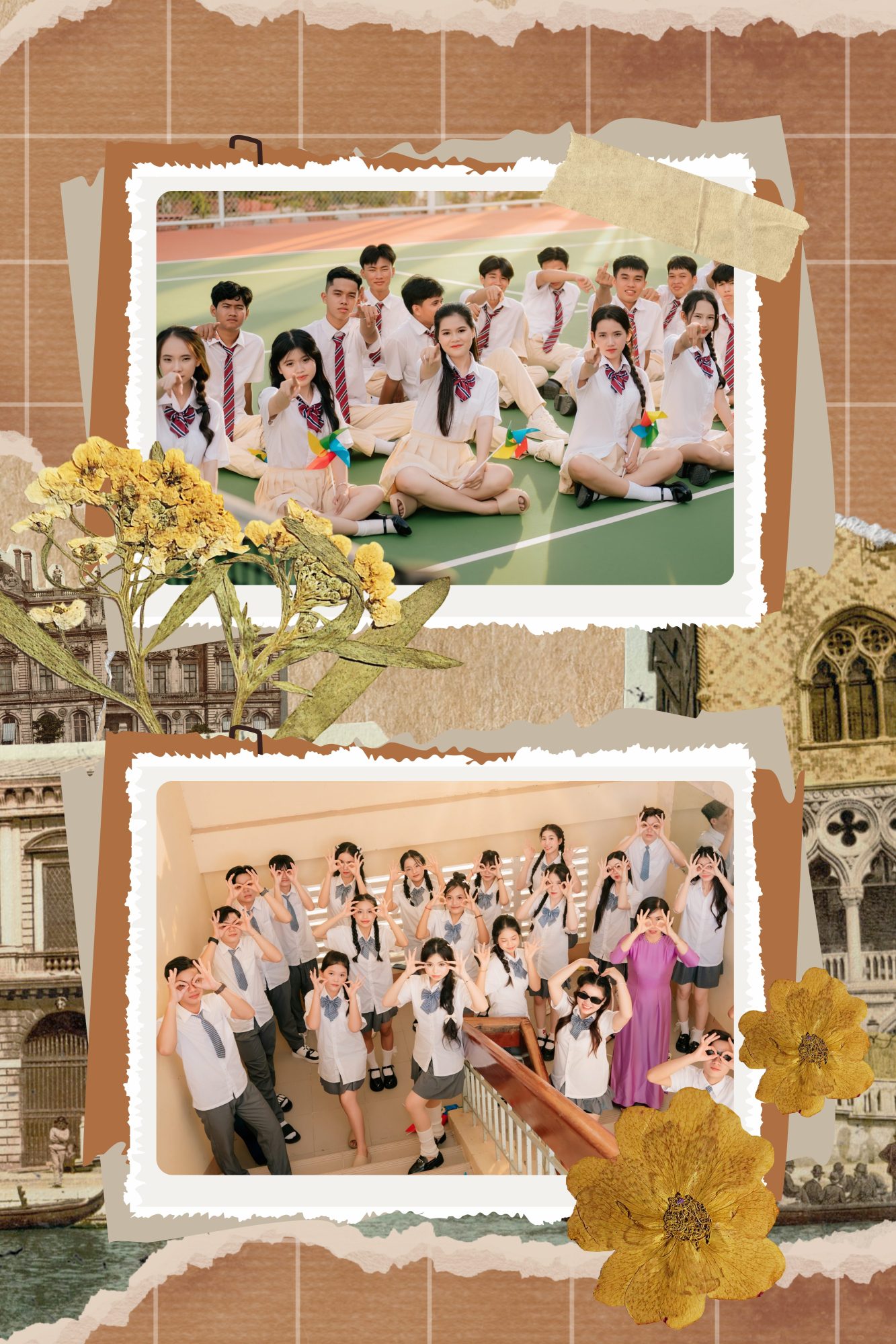 các kiểu ảnh chụp tập thể đẹp